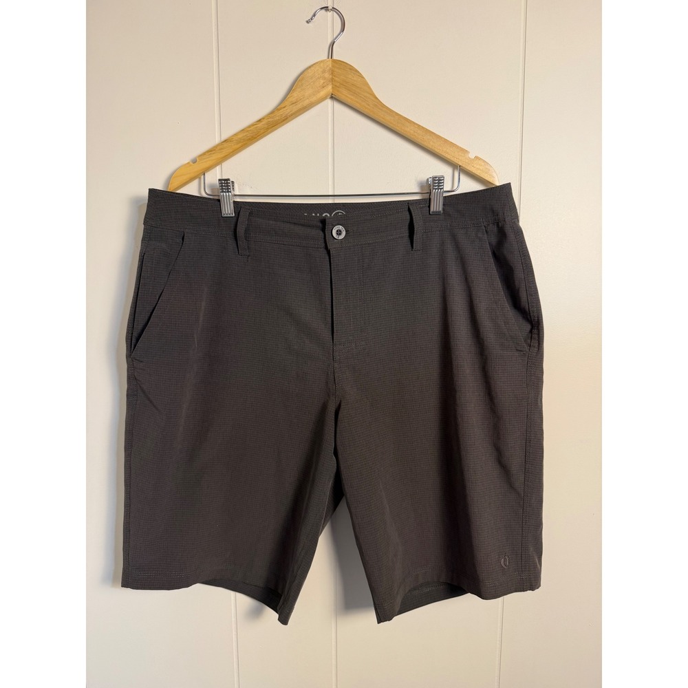 Hang Ten Hybrid Shorts‎ 36 Charcoal Gray Crosshatch Performance Tech